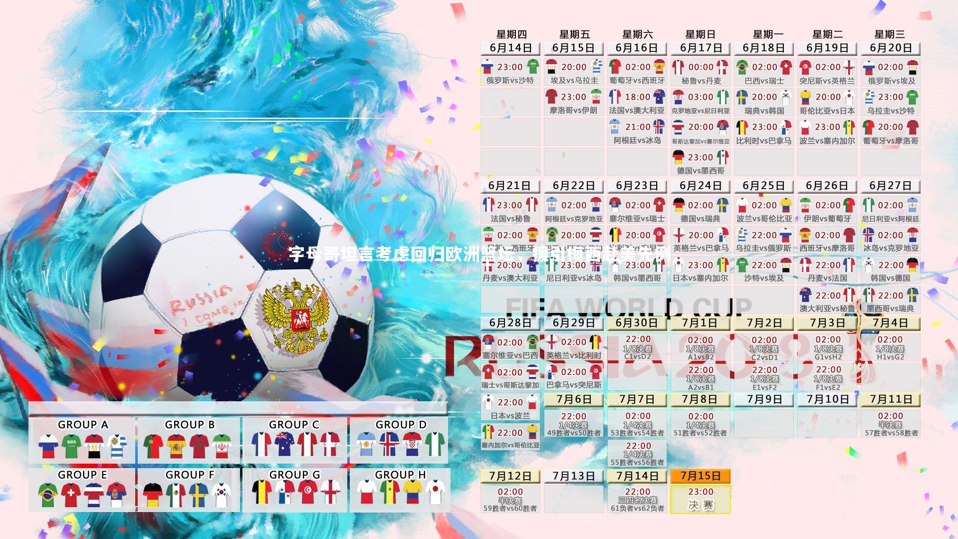 字母哥坦言考虑回归欧洲篮坛，援引梅西赴美先例